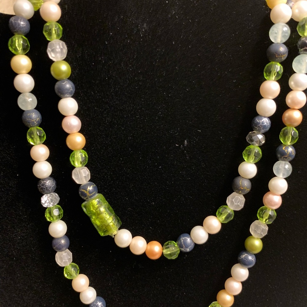 3/$30 Array of multi-colored pastel faux pearls